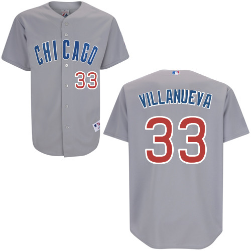 Carlos Villanueva #33 MLB Jersey-Chicago Cubs Men's Authentic Road Gray Baseball Jersey